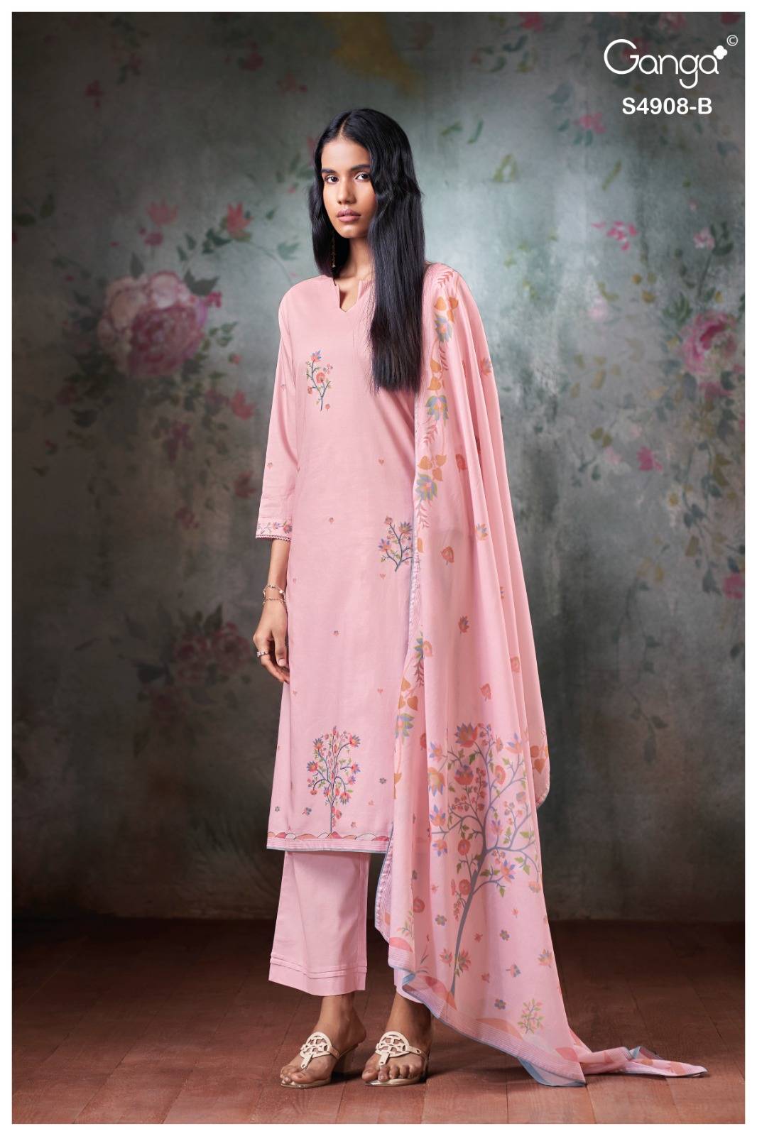 ELYNDRIA 4908 By GANGA FASHION Stylish Beautiful Colourful Cotton Dresses At Wholesale Price
